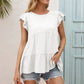 Loose Round Neck Fungus Short Sleeve Top