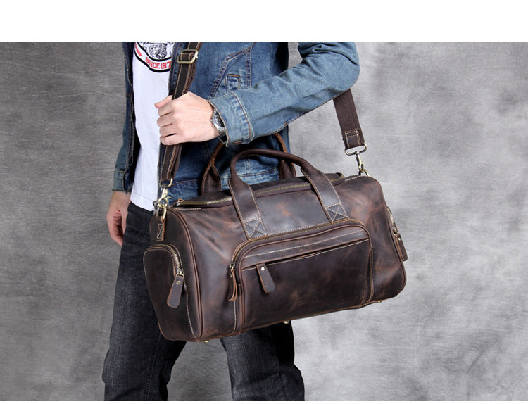 Travel Retro Hand Leather Luggage Bag