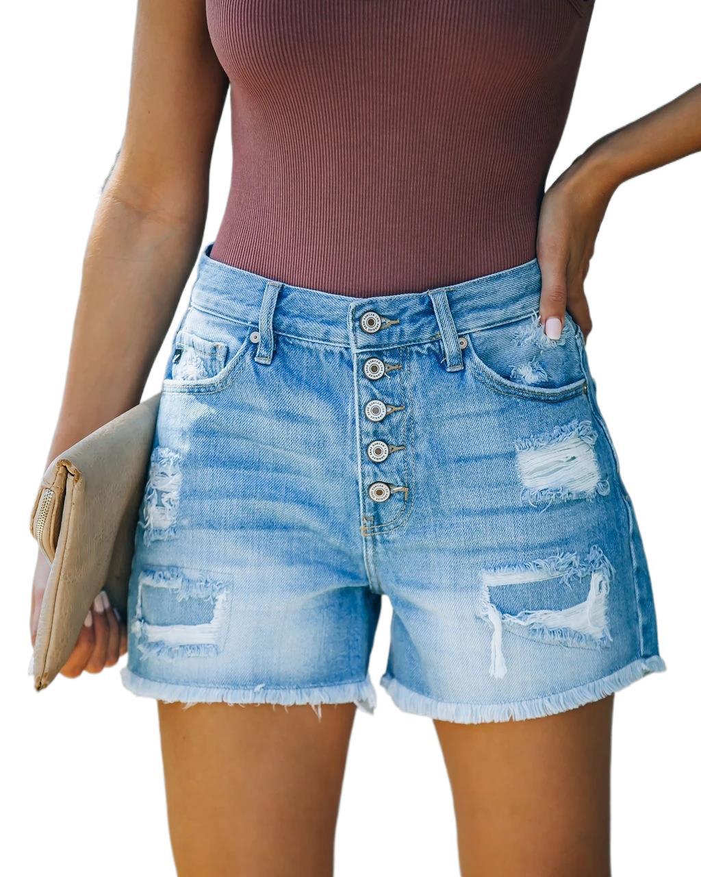 High Waist Denim Shorts