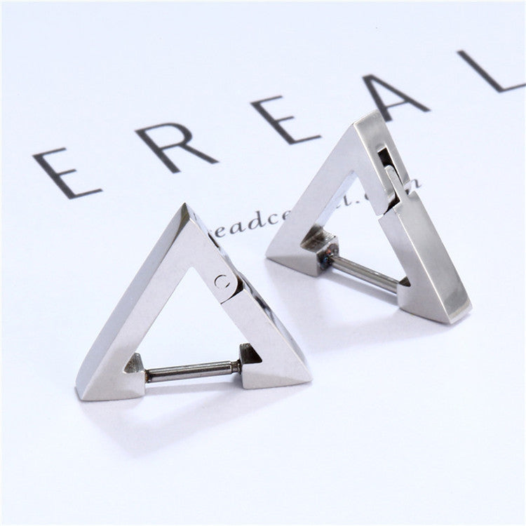 Stainless Steel Triangular Earring