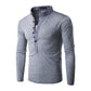 Button Placket Slim Long-Sleeved T-shirt