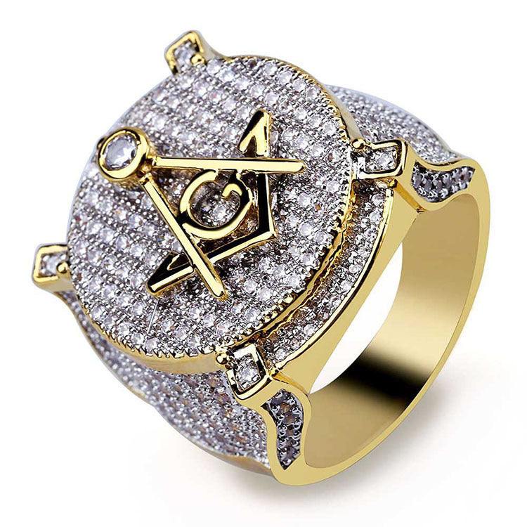 Gold Ring Inlaid With Zicron