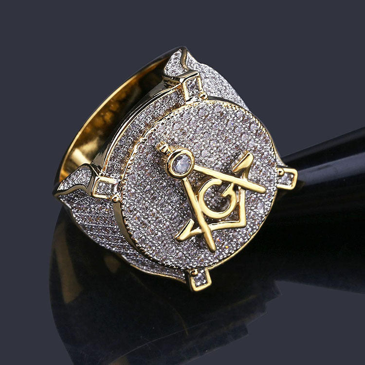 Gold Ring Inlaid With Zicron