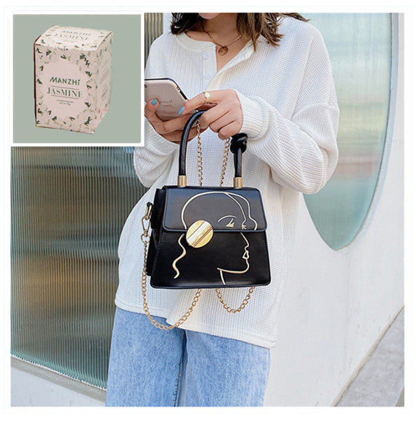 Print Retro Style Small Square Bag