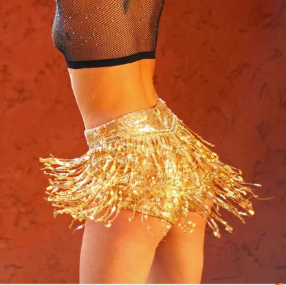 Tassel Sequins Hot Pants