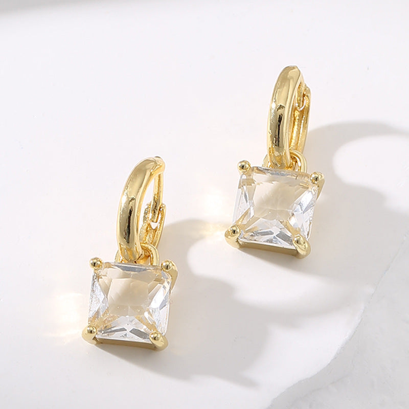 Square Zircon Earrings