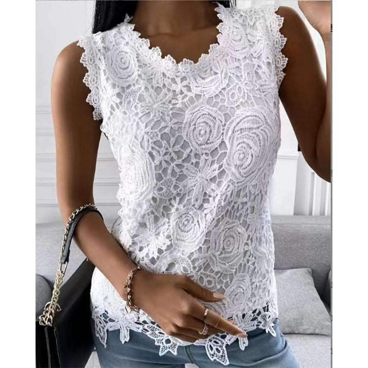 Women's Flowers Lace Vest