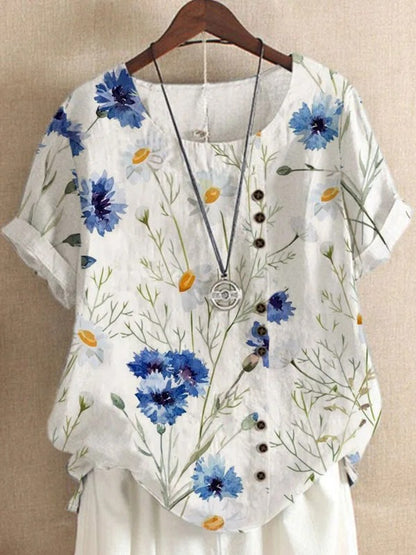 Printed Loose Casual Short Sleeve T-Shirt