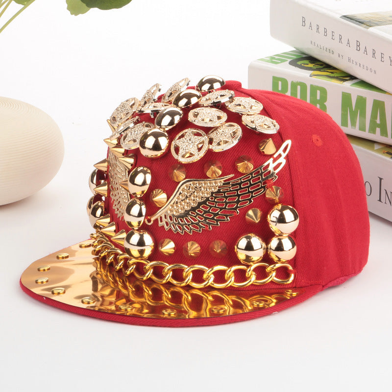 Studded wings baseball cap