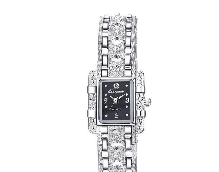 Square Studded Steel Watch