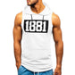 Sleeveless letter printed T-shirt