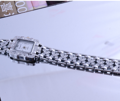 Square Studded Steel Watch