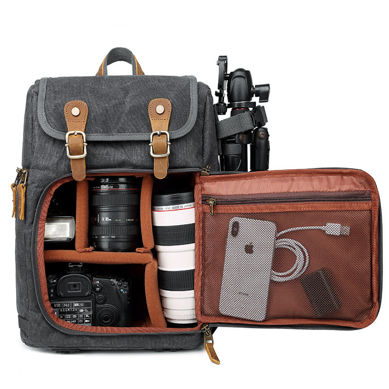 Waterproof Canvas Photography Backpack
