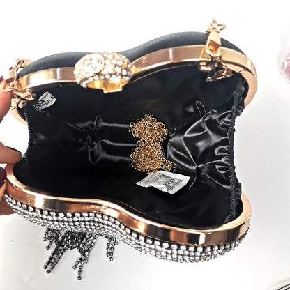 Tassel Inlaid Diamond Handbag