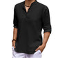 Cotton Linen Casual Long Sleeve Shirt