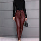 Tight pu leather leggings