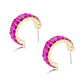 Multicolor C-shaped earrings