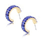 Multicolor C-shaped earrings