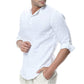 Casual Cotton Plain Long-sleeved Shirt