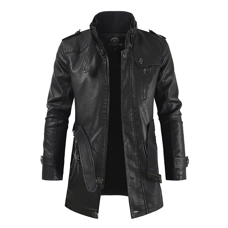 Mid-length Leather Jacket