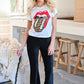 Red Lip Pattern Casual Short Sleeve
