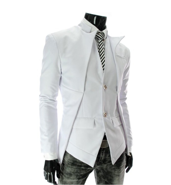 Asymmetric design slim suit