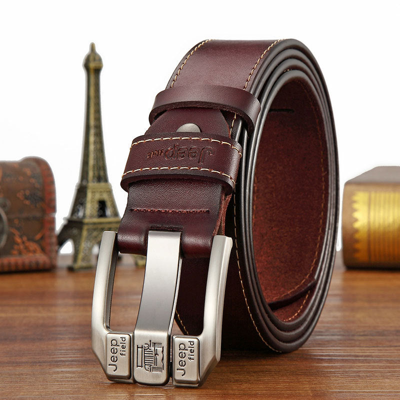 Men's leather belt