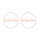 Exaggerated name earrings