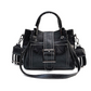 Double Leather Bucket Bag Handbag