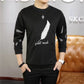 Feather printed long sleeves t-shirt