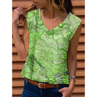 Map Print T-shirt