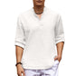 Cotton Linen Casual Long Sleeve Shirt