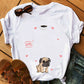 White Embryonic Short-sleeved Round Neck t-shirt