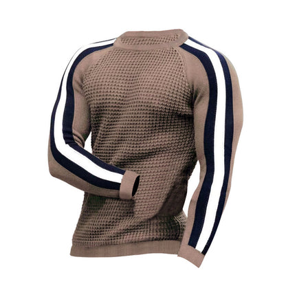 Contrast Slim Bottom Sports Casual Sweater