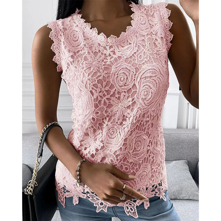 Women's Flowers Lace Vest