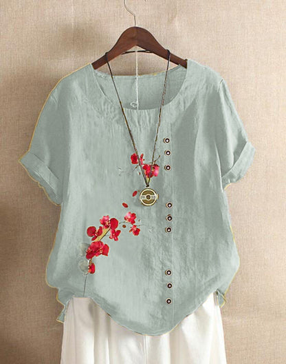 Printed Loose Casual Short Sleeve T-Shirt