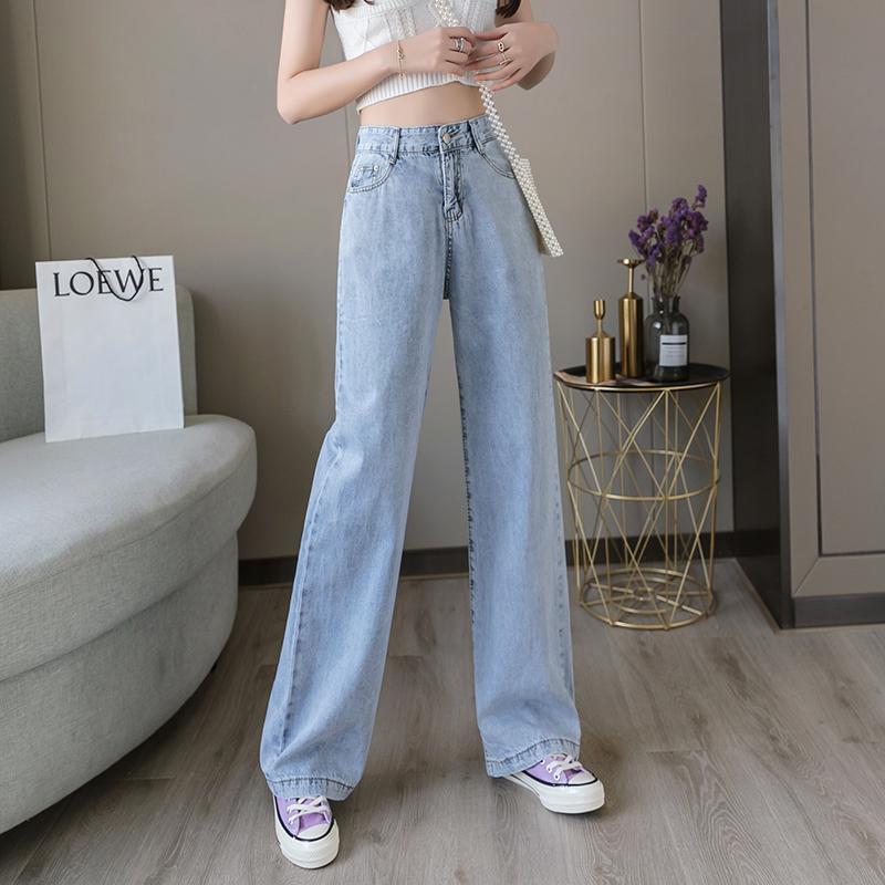 High-waisted Straight-leg Loose-fitting Pants