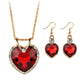 Heart-shaped necklace set