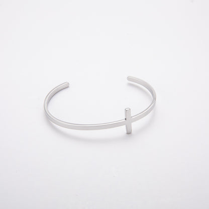 C- Shaped Cross Bracelet