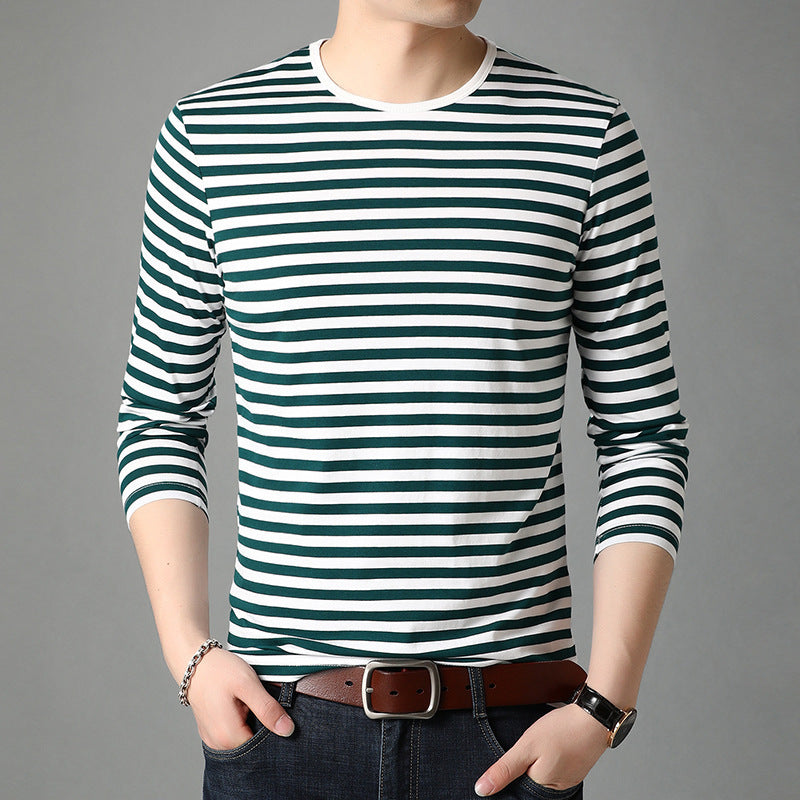 Round Neck Cotton Striped Top