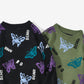 Flowing Butterfly Round Neck Long Sleeve sweater