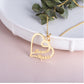 Custom heart shaped letter necklace