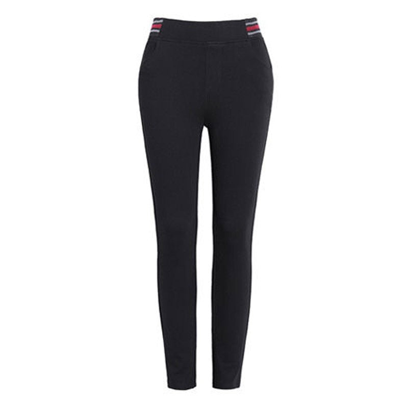 Thicken plus size stretch casual pants