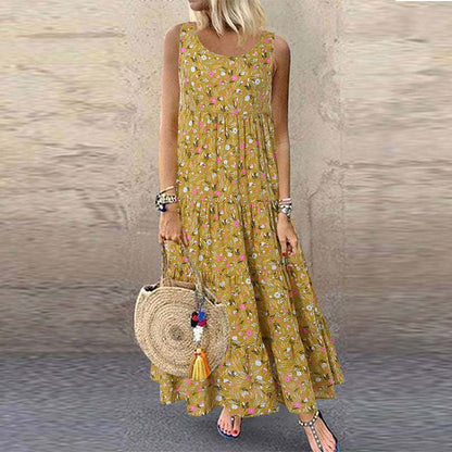 Bohemian Floral Summer Beach Long Dress