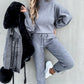 Two Piece High Neck Plush Pants