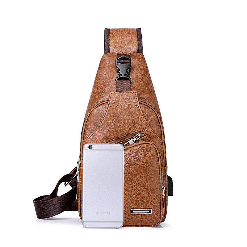 Casual USB Charging Chest Bag
