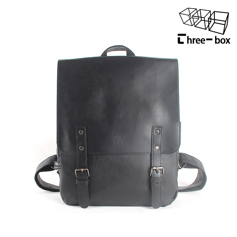 Large Capacity PU Leather Travel Backpack