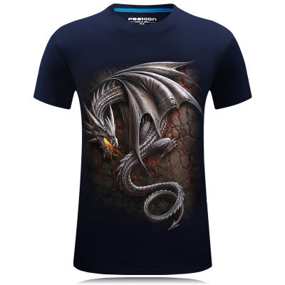 ドラゴンラウンドネック半袖Tシャツ