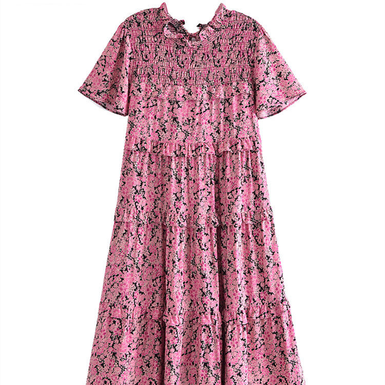 Short Sleeve Printed Dress