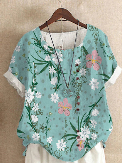 Printed Loose Casual Short Sleeve T-Shirt